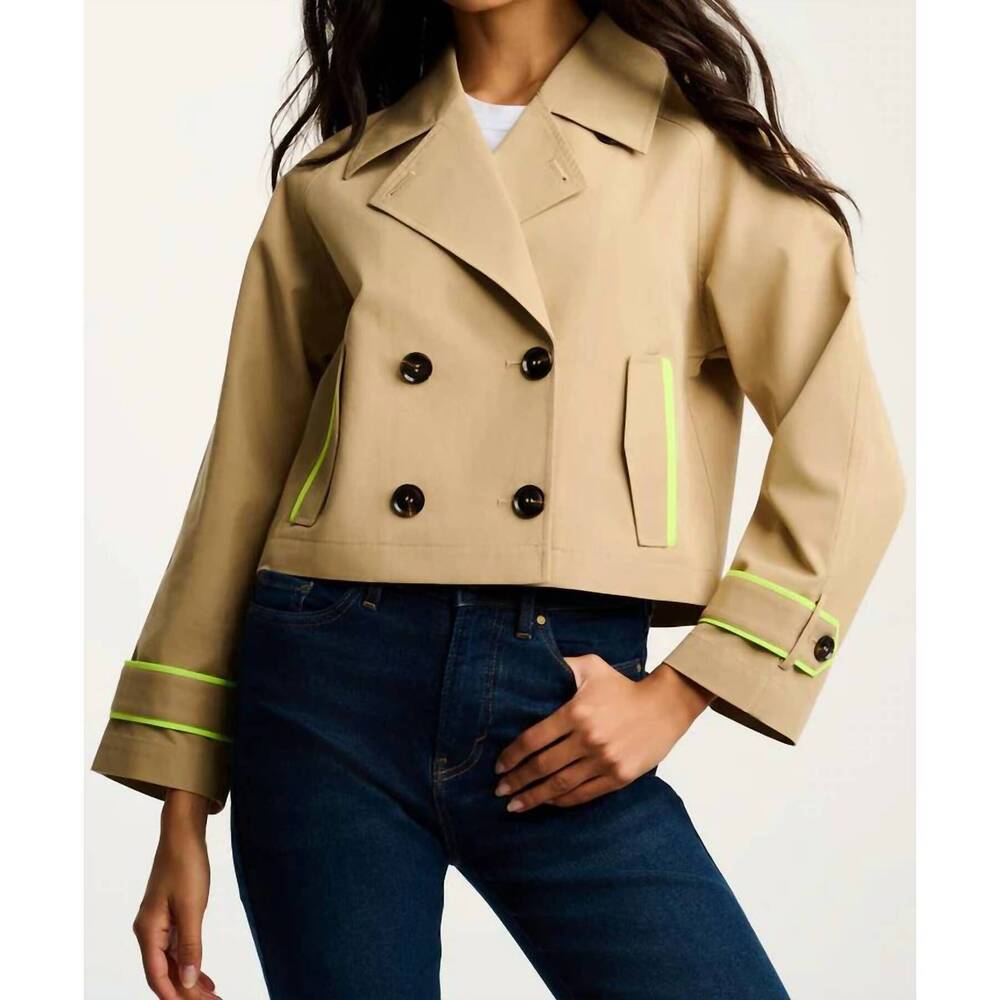 NEW LISA TODD in trench jacket in natural
